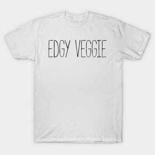 edgy veggie black T-Shirt